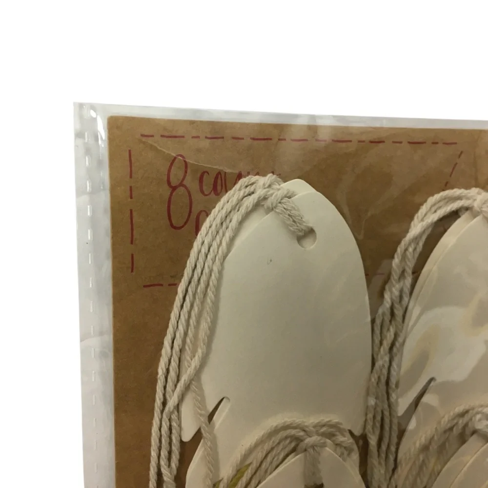 GIFT TAGS Feather Stripe Gold Glitter Metallic 28 Total Die Cut Labeling NWT